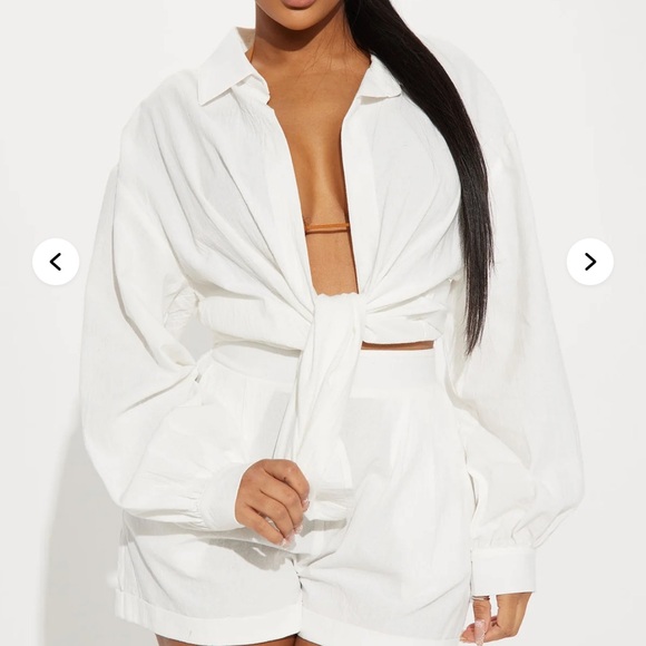 Fashion Nova White High Waist Shorts - Picture 2 of 7